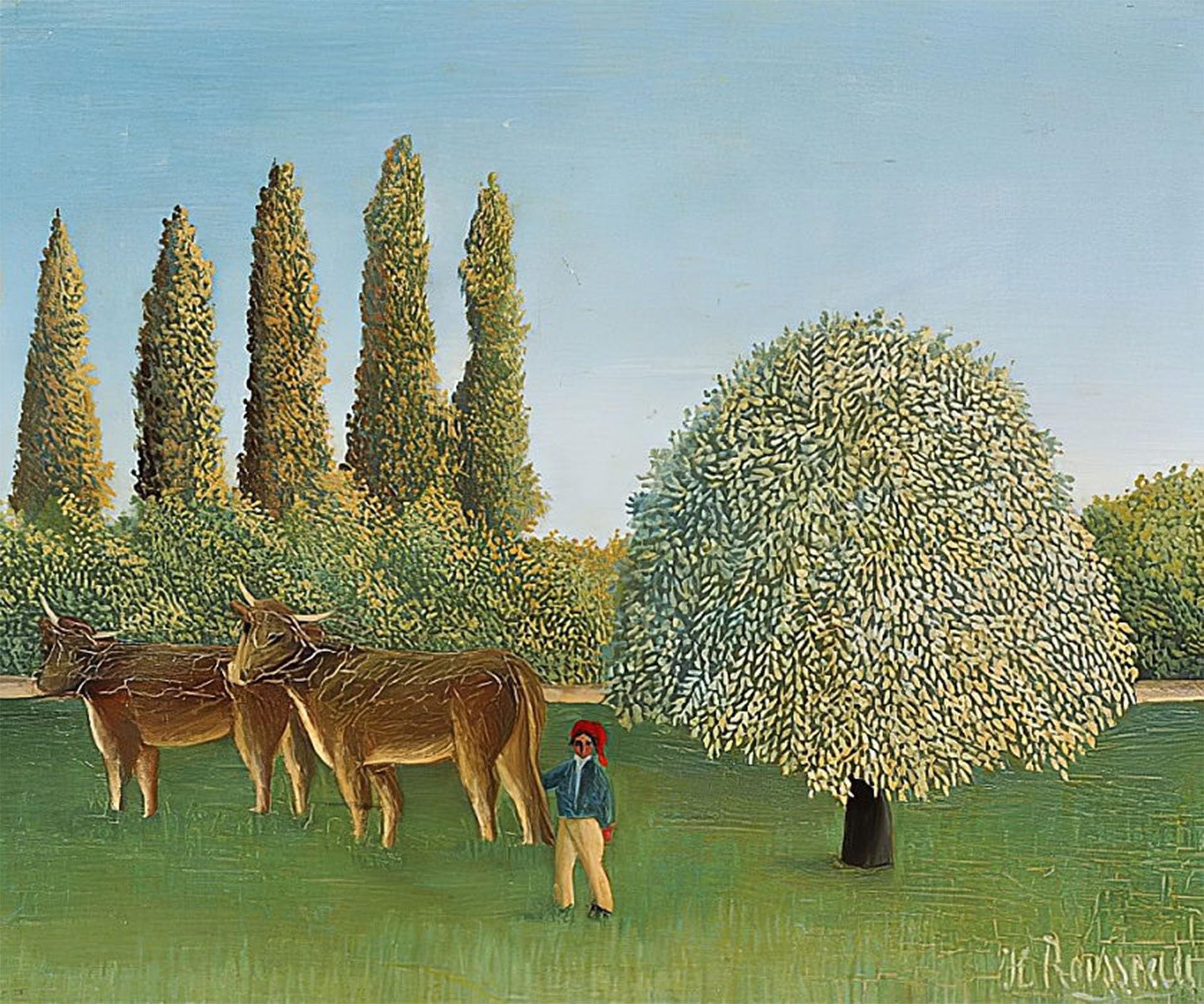 Serendipitp No Frame Aesthetic Poster Photo Wall Print Retro Picture Wiese By Henri Rousseau Modern Wall Artwork For Home Decor 60X90cm