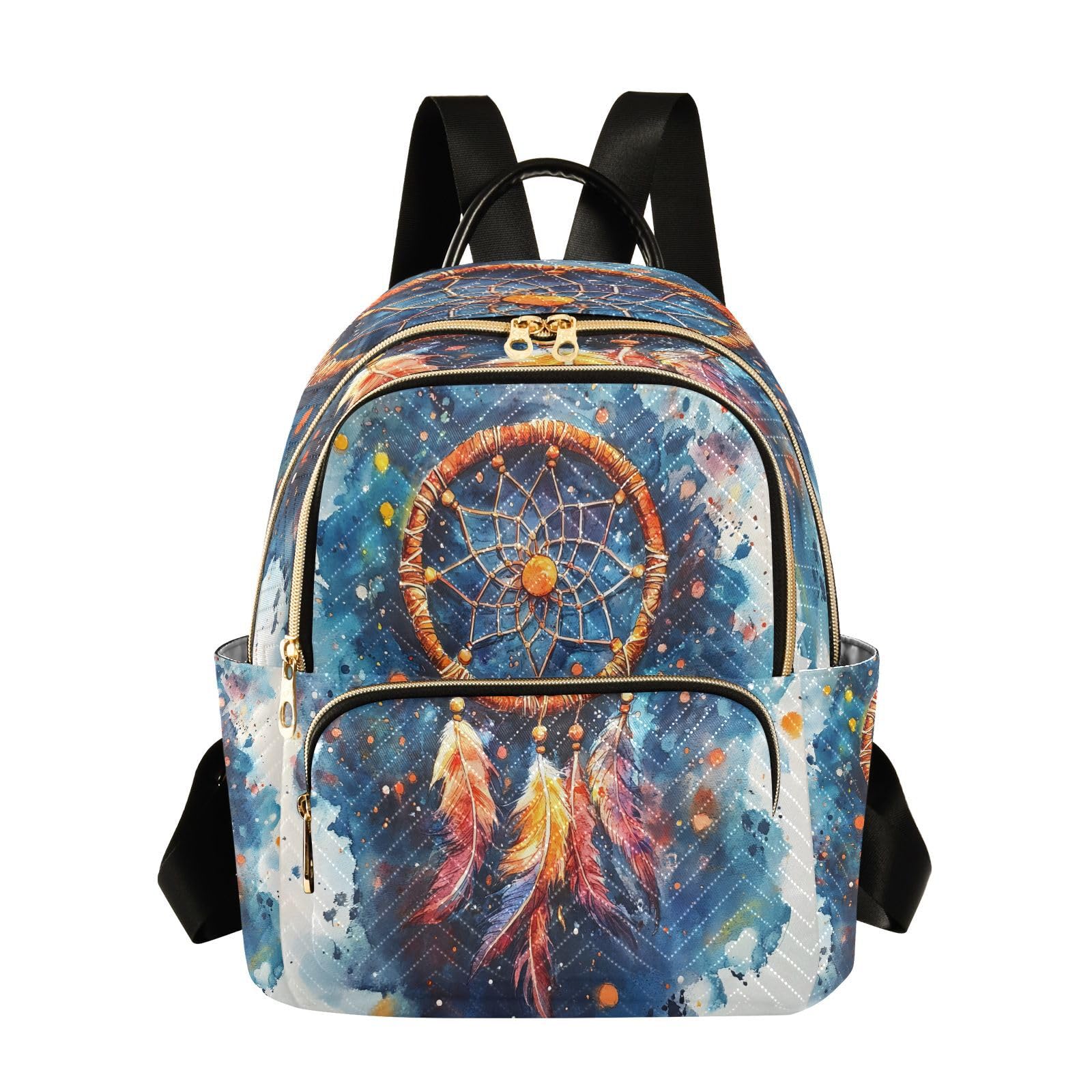 ALAZA Dream Catcher Watercolor Small Backpack for Women Fashion Backpack Purse Lightweight Casual Daypack Back Pack Travel Bag, S