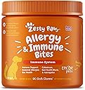 Zesty Paws Dog Allergy Relief Chews, Dog Probiotics for Itchy Skin and Ears, Lamb, 90ct
