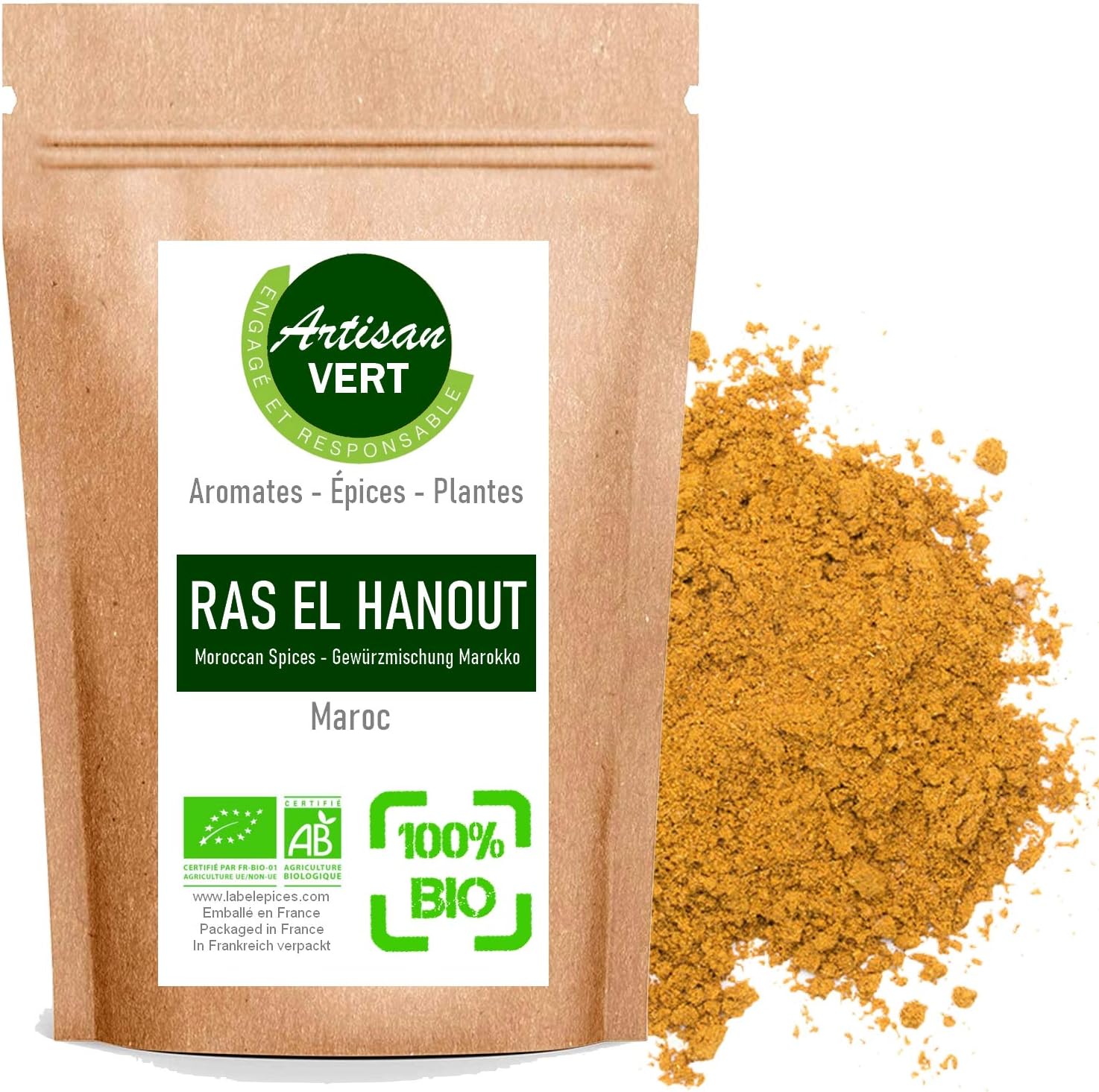 Ras el Hanout Savoureux. melange 12 épices, plats du maghreb TAJINE COUSCOUS 100g L