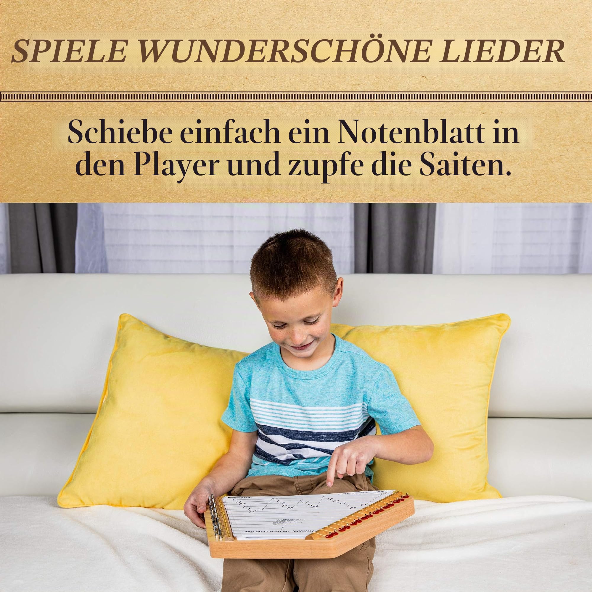 Music Maker Lap Harfe mit Musik und Fall