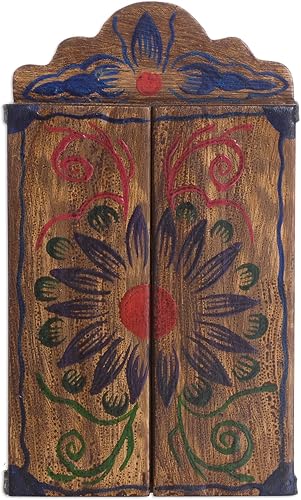 Miniatura 5 de NOVICA Earthtone - Escultura religiosa de madera, 9.25 pulgadas de alto, 'Virgen María'