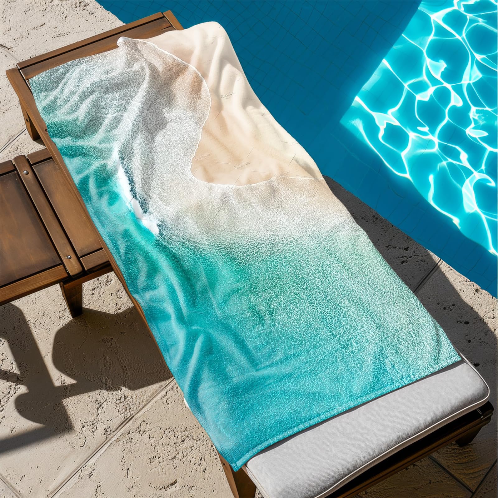 Genérico Toalla Playa Grande Mar Verde Claro Microfibra Secado Rápido Oversize Toalla Sin Arena Súper Ligera Piscina Camping Picnic Yoga Gimnasio Y Deportes Viaje