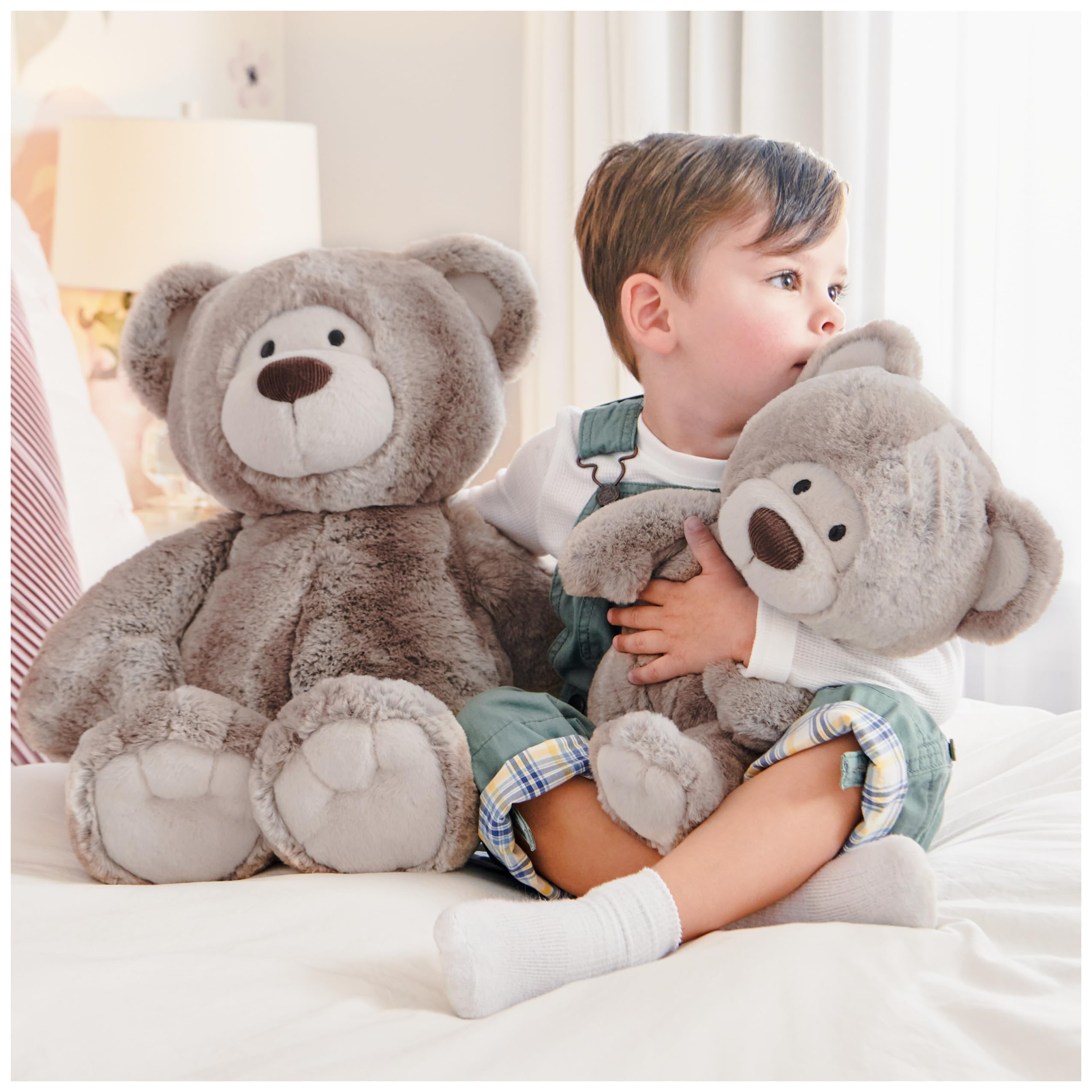GUND Mukki Teddybär, Premium Stofftier ab 1 Jahren, Braun/Creme, 25,4 cm