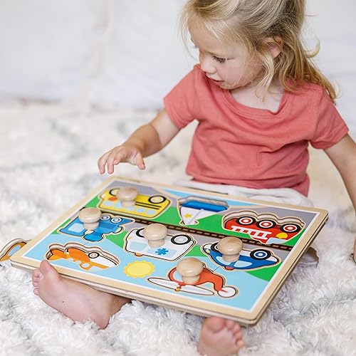 Miniatura 9 de Melissa & Doug Vehículos Jumbo Knob Rompecabezas de madera (8 piezas)