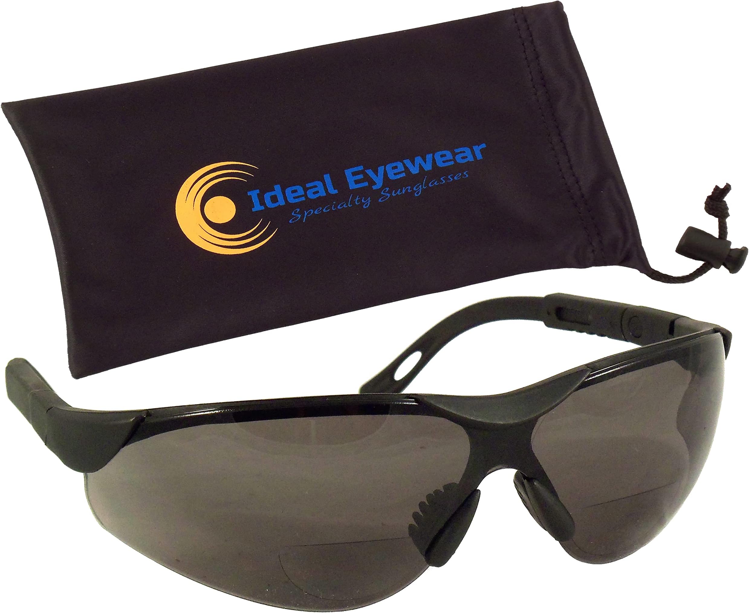 Bifocal Safety Glasses with Adjustable Temples - Bifocal Safety Sunglasses - ANSI Z87.1 - UV400