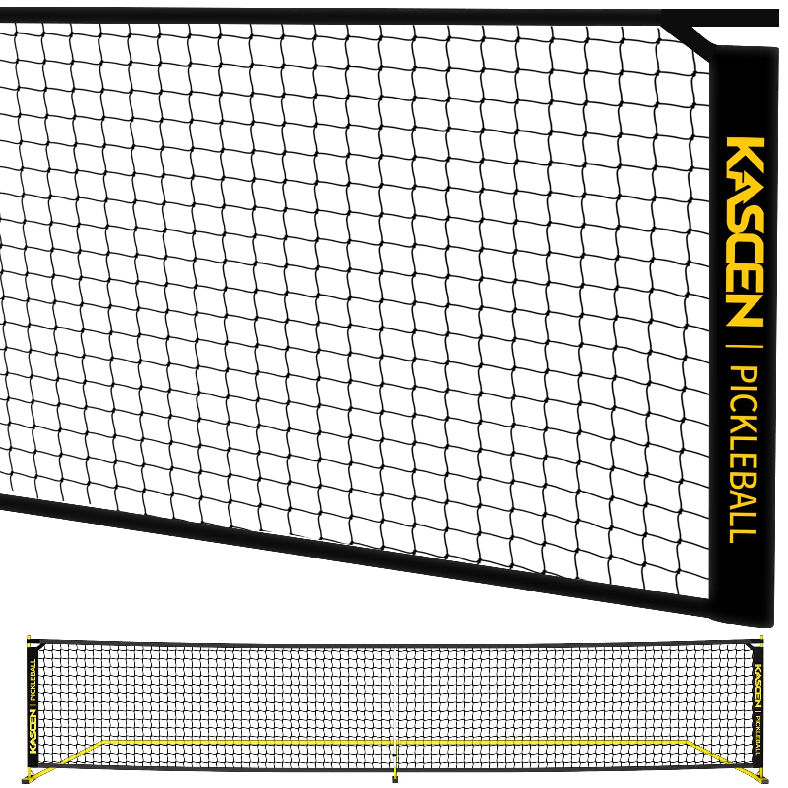 KASCEN Pickleball Replacement Net 22ft x 3ft for Indoor or Outdoor Fits for Most Free-Standing Pickle Ball Frame,Only Net Black