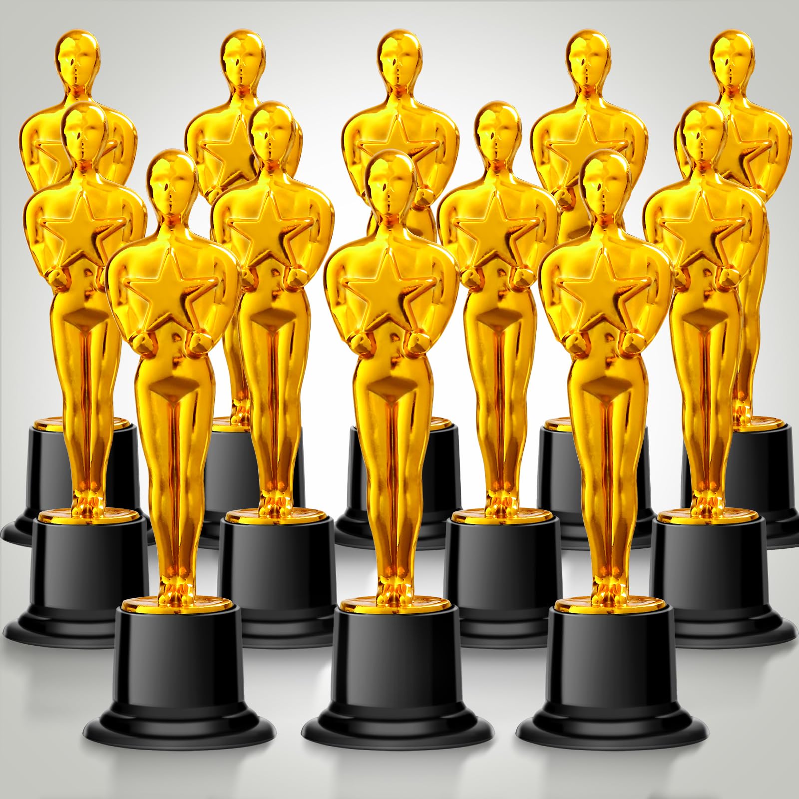 Oscar Trophy Bulk Mini Hollywood Trophy Awards (12-Pack) - Plastic Oscar-Style  Party Prizes Soccer Trophy, image size:1600x1600