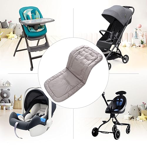 Miniatura 6 de Cojín para cochecito de bebé, inserto de asiento de automóvil infantil, reversible, universal, transpirable y suave, funda 100% algodón, forro para