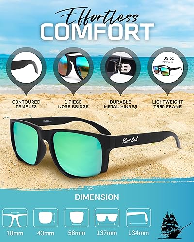 Miniatura 5 de Gafas de sol polarizadas UV400 de 7 capas con lentes espejadas, gafas de sol polarizadas para mujeres y hombres