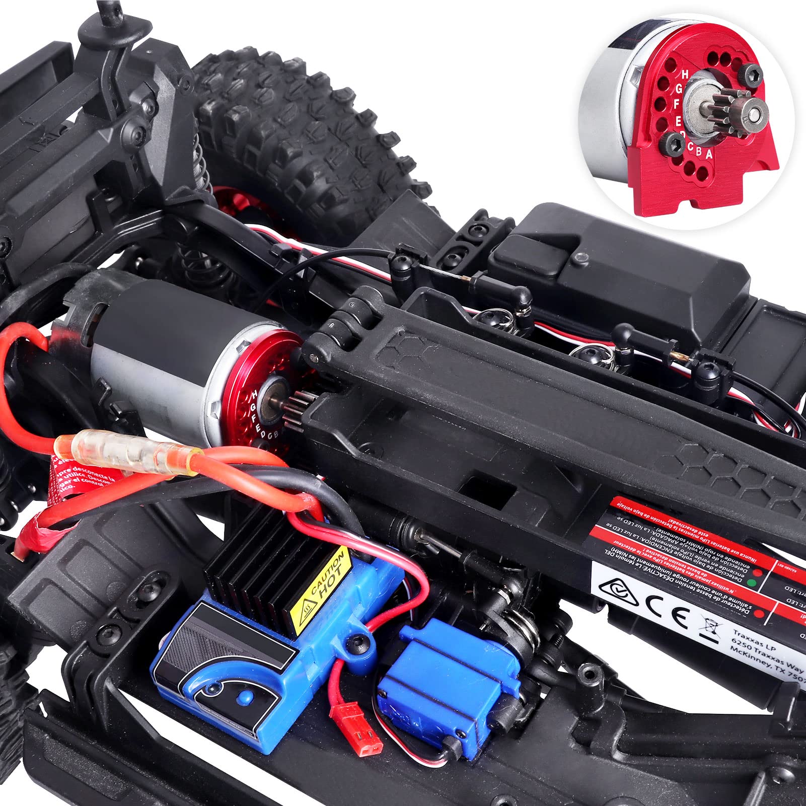 Aluminum 7075 Alloy Electronic Mount Plate for Traxxas 1:16 Mini Maxx 4WD 107154-1 / Mini XRT VXL-3S 108076-1 Monster Truck Upgrades - Silver