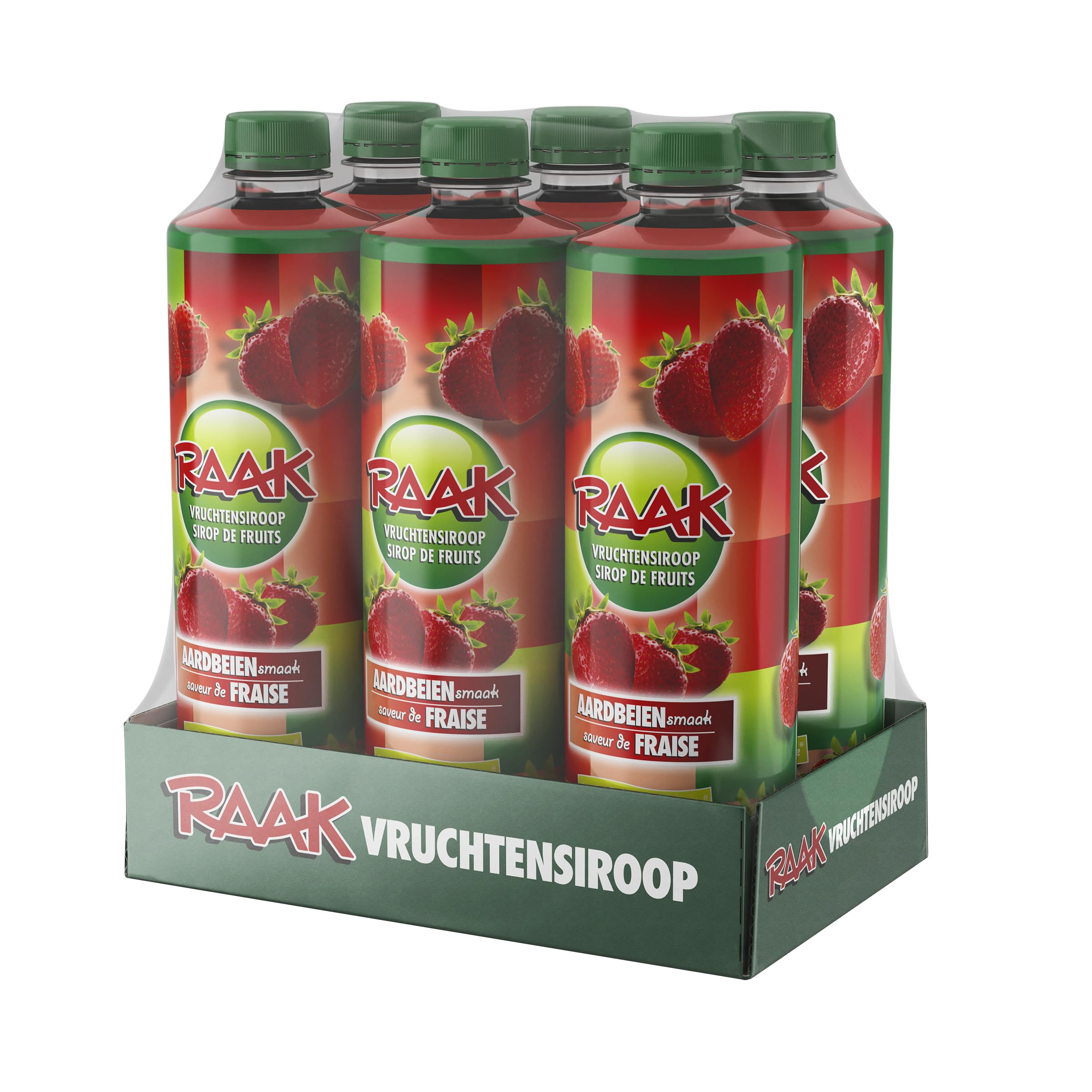 RAAK Sirop Fraise Premium | 6x750ml = 180 Verres | 15% Vrais Jus de Fruits | Parfait Familles & Professionnels | Qualité Européenne