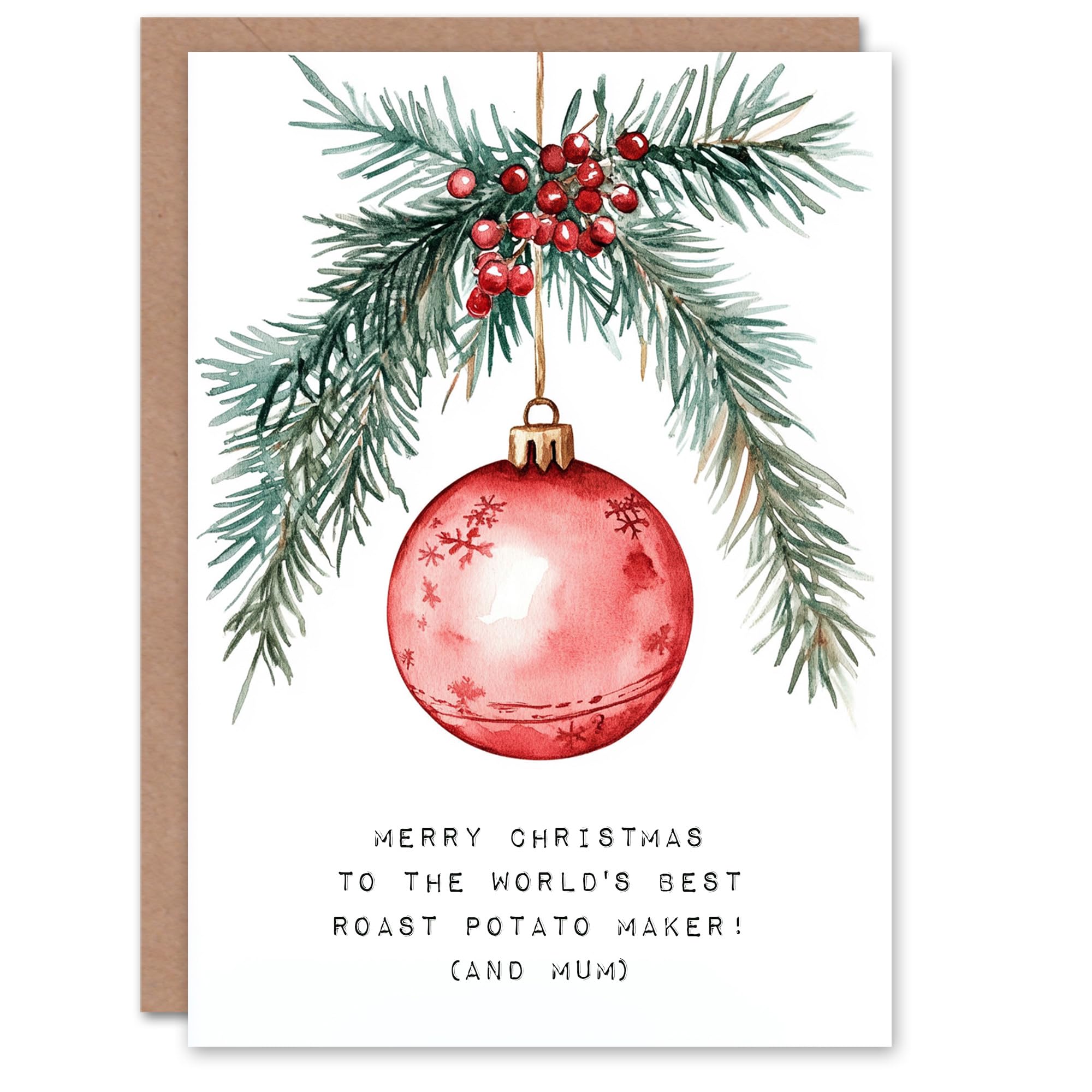 World's Best Roast Potato Maker Fun Modern Christmas Greeting Card