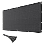 6' x 50' Black Privacy Screen Fence Heavy Duty Fencing Mesh Shade Net Cover for Outdoor Panel Garden Backyard Porch Patio Balcony LSYY