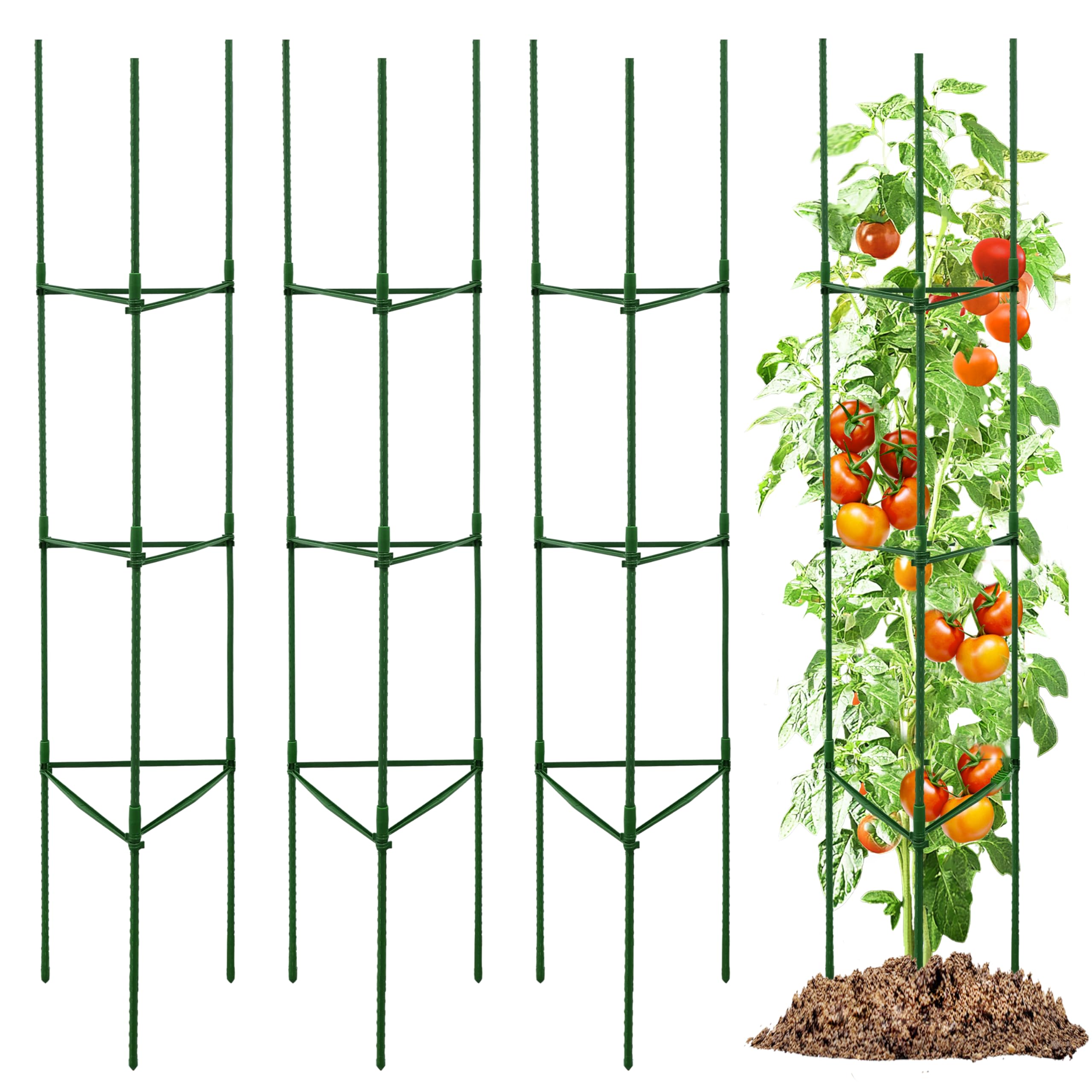 TCBWFY Adjustable 63-Inch Tomato Cage