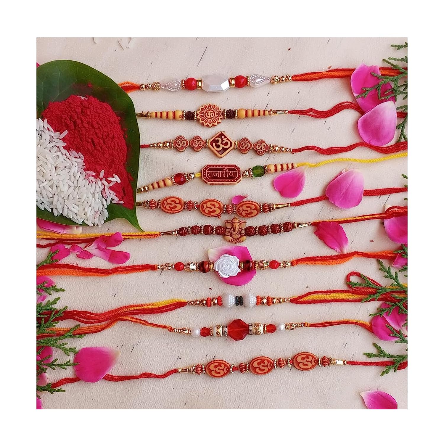 Sawardawalas. Multicolor Combo of 10 Rakhi Set for Men With Roli Chawal Best .Wishes Greeting. Card Rakhi for Brother (B0C9JK3KCT) Amazon Price History, Amazon Price Tracker