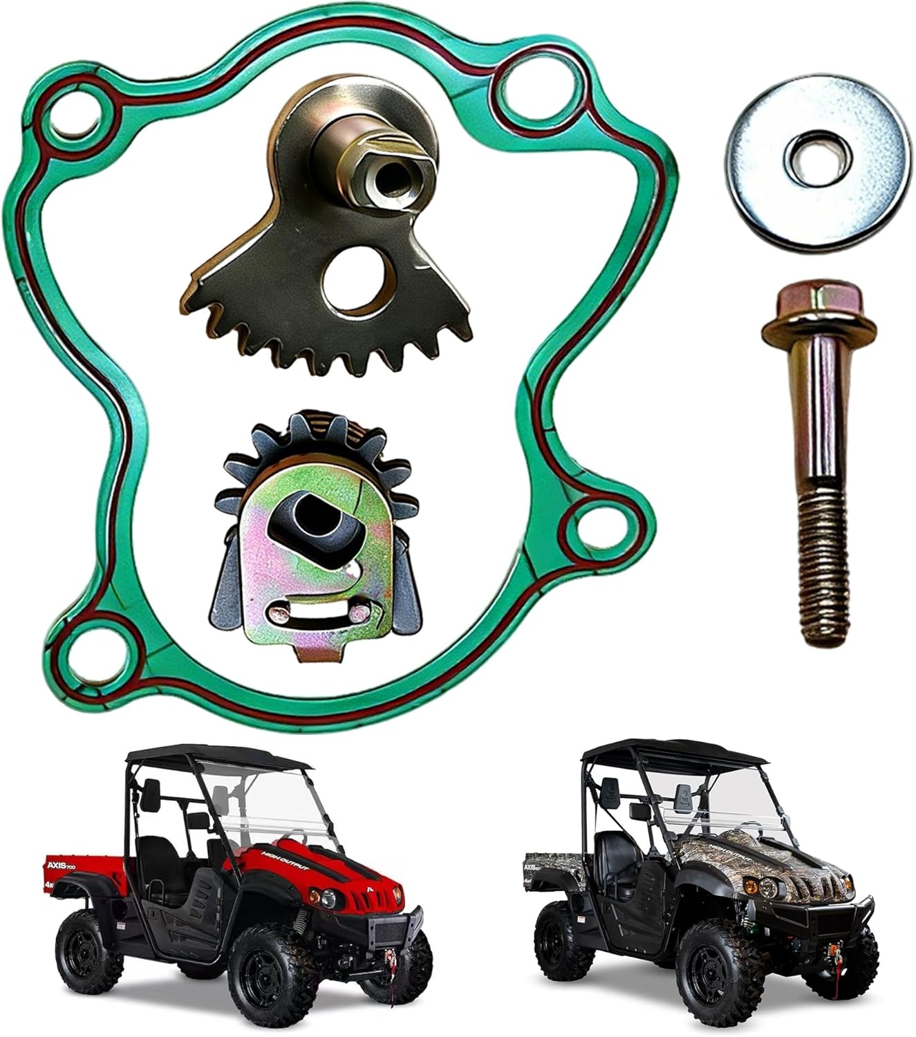 QYMOTO Axis 500 Gearshift Fan Gear Set Driven 23320-004-000 Compatible with Hisun 500 700 UTV,Co-leman UT500 UT700,Axis 500 700,MSU500 700,Massimo Parts