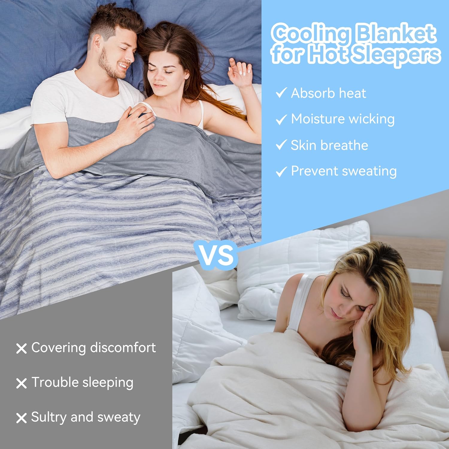 Catalonia Cooling Blanket for Hot Sleepers Summer Bed Blanket Lightweight Soft - Picture 17 of 28