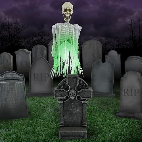 Miniatura 107 de Haunted Hill Farm Hartley The Sitting Scare Clown de Tekky, animatrónico de Halloween activado por movimiento para decoración de bromas de fiesta