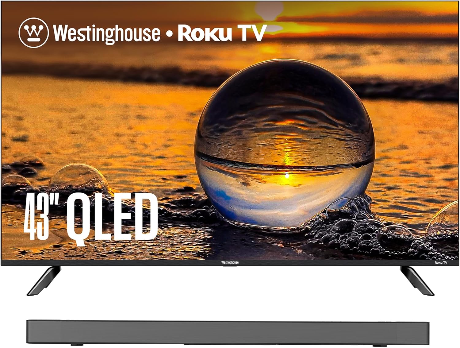 Westinghouse QLED 43 Inch TV and 3.1.2 All-in-One Soundbar