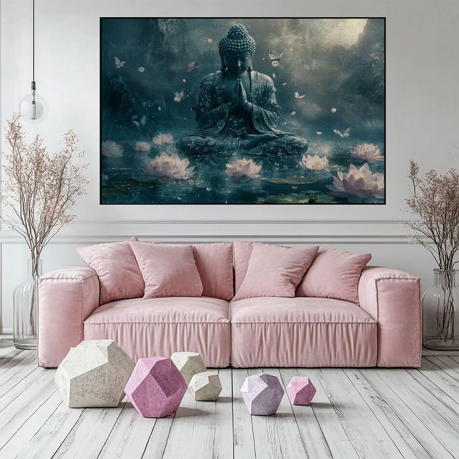 Puzzle 3000 elementów Zen Puzzle dla dorosłych religia 122 x 81 cm Unikalne rzemiosło klasyczne 3D drewniane układanka do rodzinnych gier aktywnych, układanka do samodzielnego wykonania nawet do