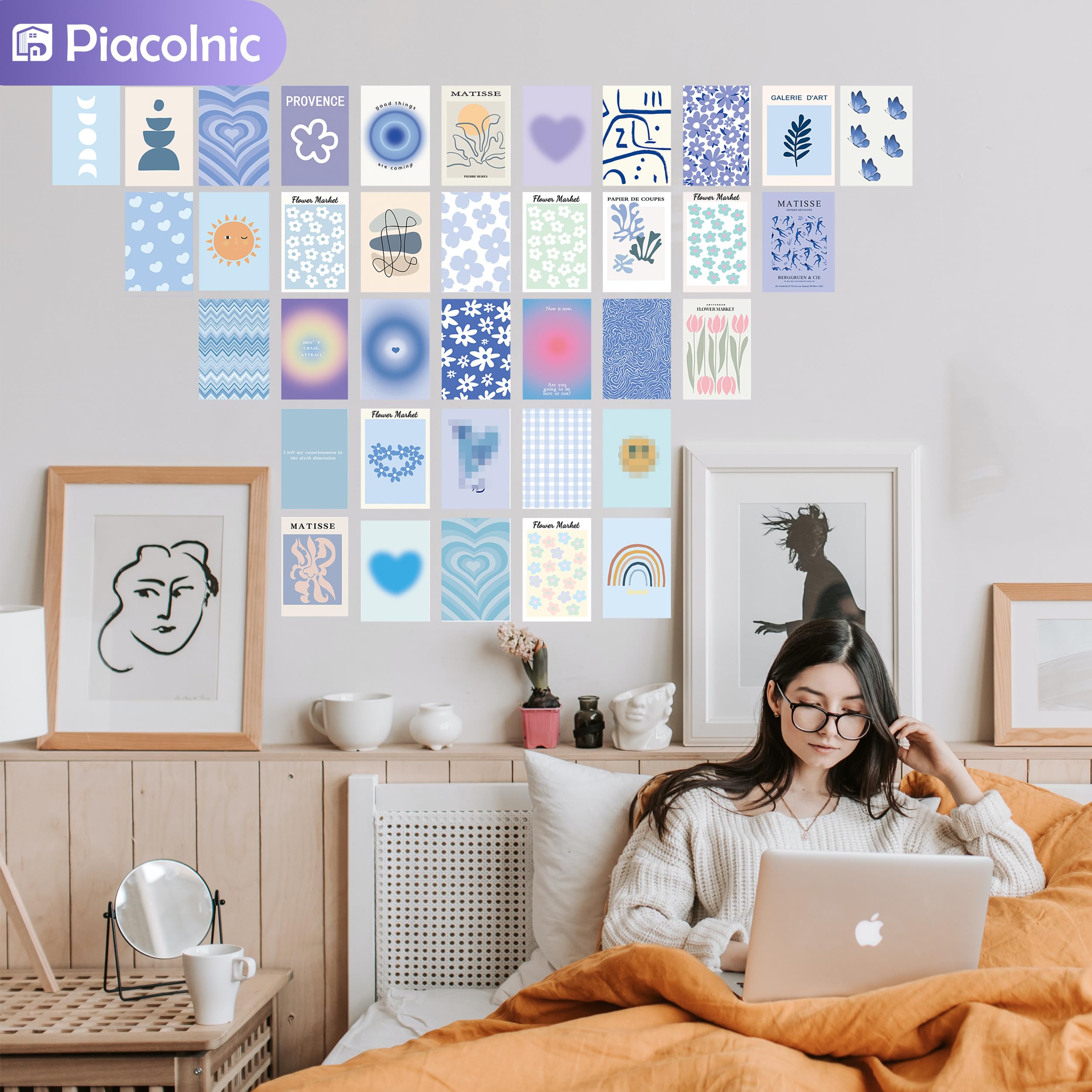Anguxer 50 PCS wall collage kit aesthetic, aesthetic room decor, photo aesthetic pour chambre, aesthetic decoration : Anguxer
