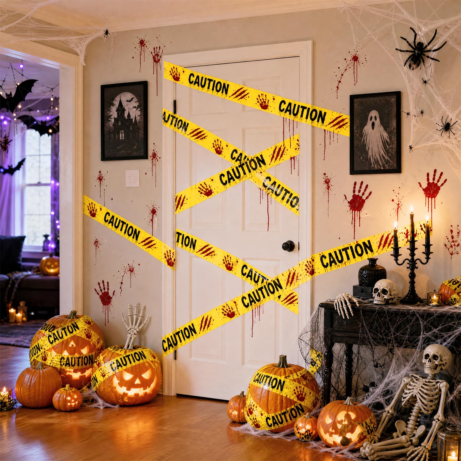 Halloween Caution Tape - Spooky Decorations -9 Halloween Caution Tape - Spooky Decorations -9