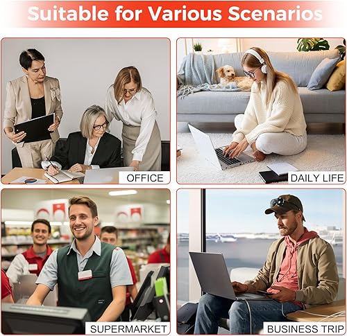 Miniatura 9 de Calculadora de escritorio Pantalla grande Botones grandes con 12 dígitos LCD de 2 líneas, doble energía solar y calculadoras de batería con función