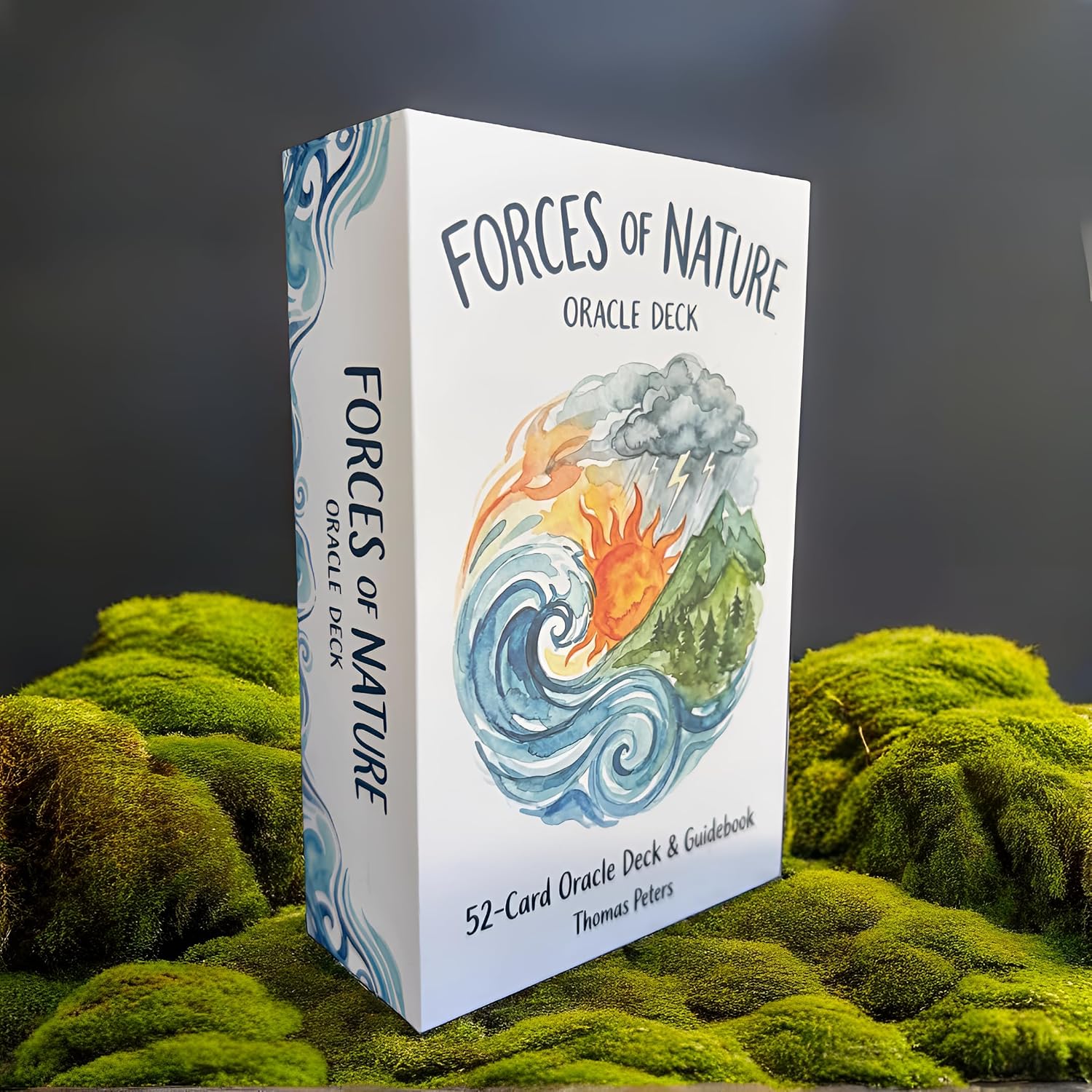 TechnoVision Forces of Nature: 52-Card Oracle Deck & Guidebook - Watercolor Art for Divination, Inspiration, Spiritual Growth, and Journaling