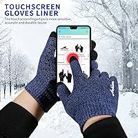 Vista 21 de Achiou Guantes de invierno para hombres y mujeres, guantes para pantalla táctil, gel de silicona antideslizante grueso mejorado, forro térmico