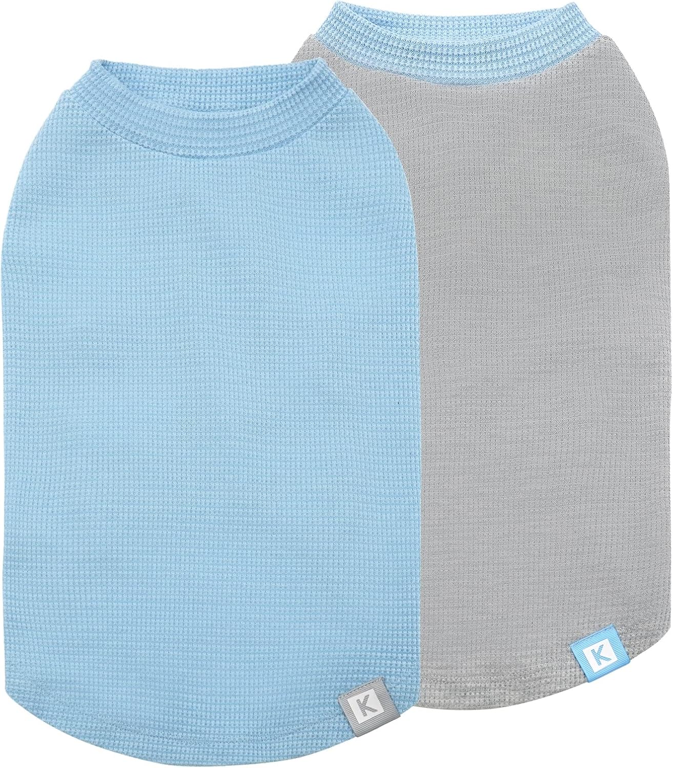 KYEESE 2Pack Dog Shirts Waffle for Small Dogs Stretchy Pet T-Shirts Lightweight Dog Tank Top Sleeveless Dogs Vest Breathable, X-Large, Blue+Grey KYEESE 2Pack Dog Shirts Waffle for Small Dogs Stretchy Pet T-Shirts Lightweight Dog Tank Top Sleeveless Dogs Vest Breathable, X-Large, Blue+Grey