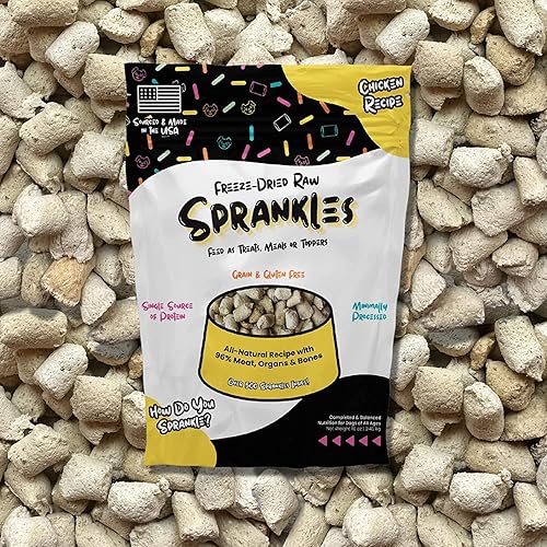 Miniatura 9 de SPRANKLES Comida cruda liofilizada para perros, alimentos para perros sin granos, con alto contenido de proteínas, fabricados en Estados Unidos,