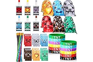Minecraft Party Favors Bags, 60 Pack VIP Pass Gamer Pixel Toys