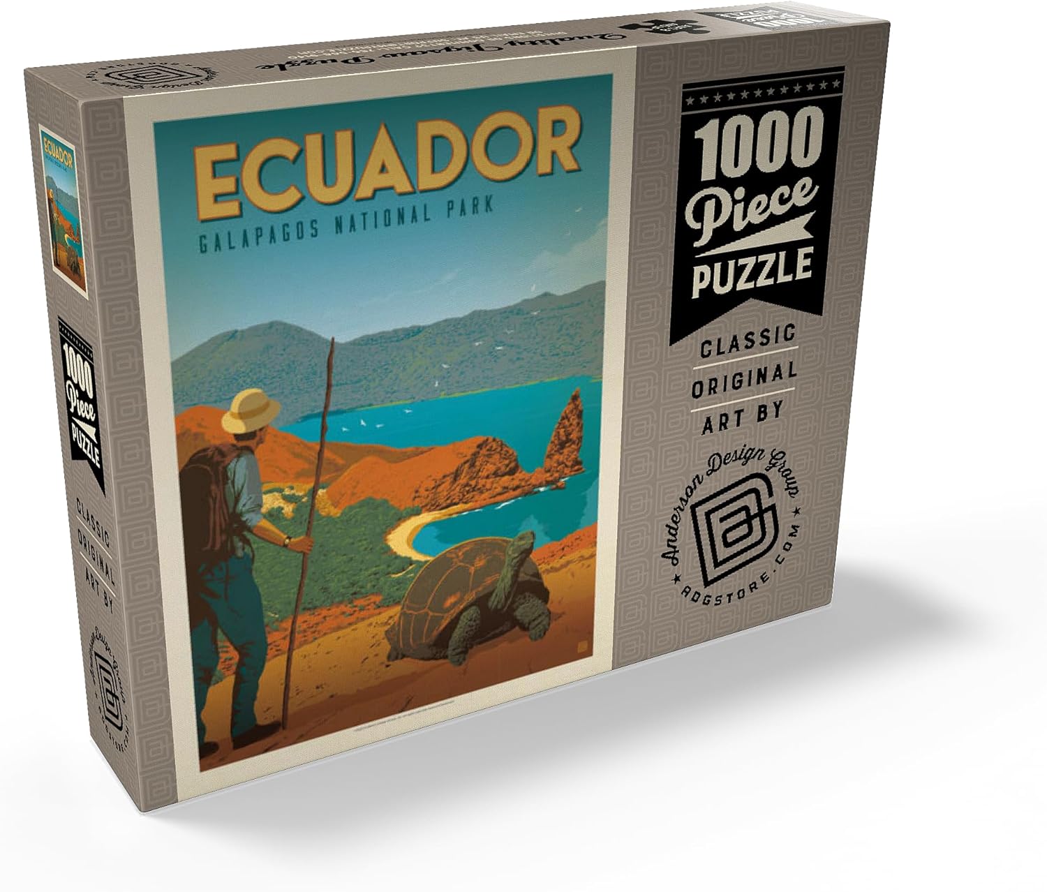MyPuzzle Ecuador: Galapagos National Park, Vintage Poster - Premium 1000 Piece Jigsaw Puzzle for Adults