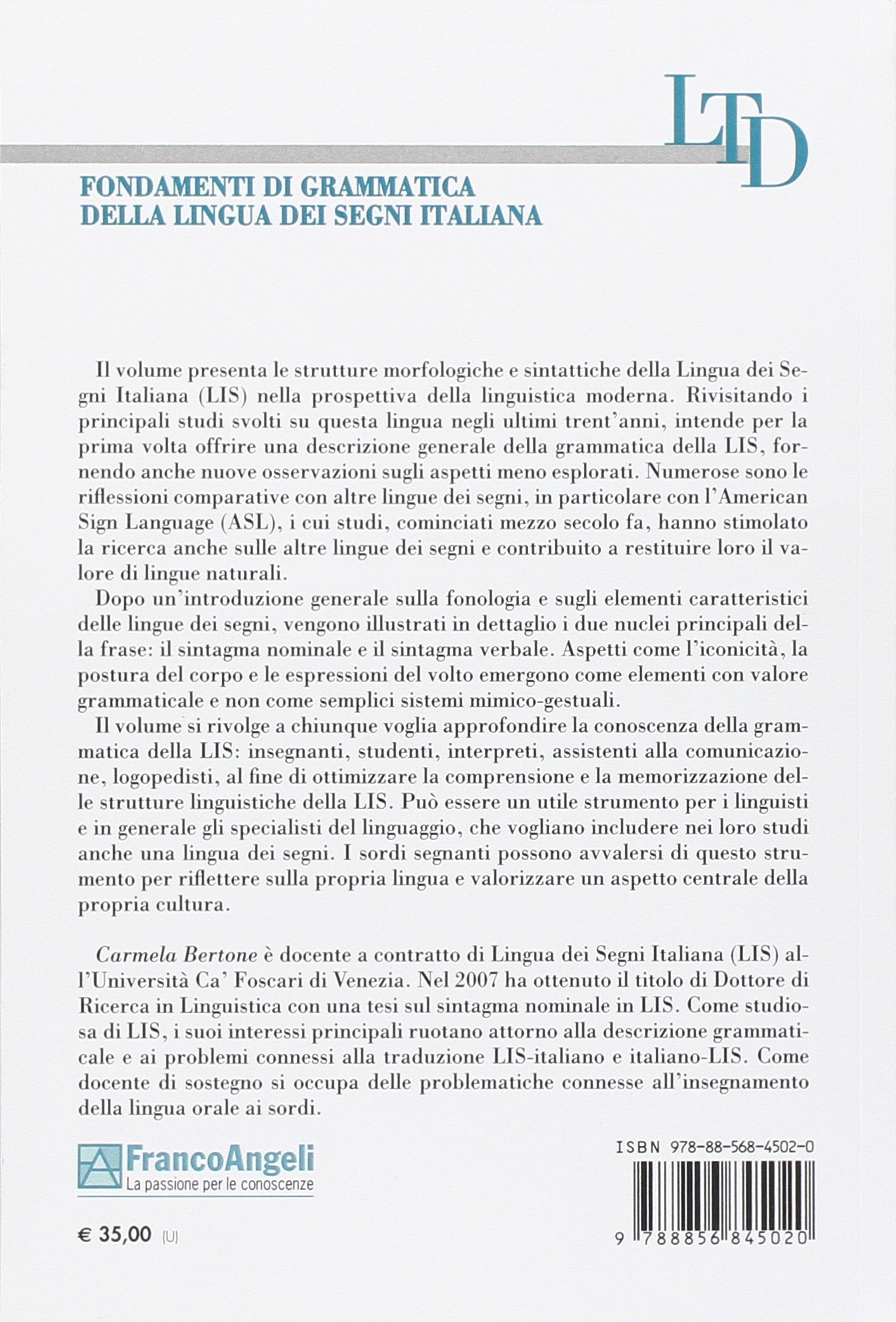 Fondamenti di grammatica della lingua dei segni italiana