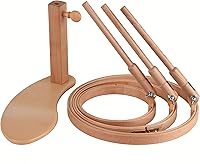 Elbesee Seat Frame with Wooden Base & 6"+8"+10" Embroidery Hoops Set - Hands-Free Comfort, Made in Great Britain