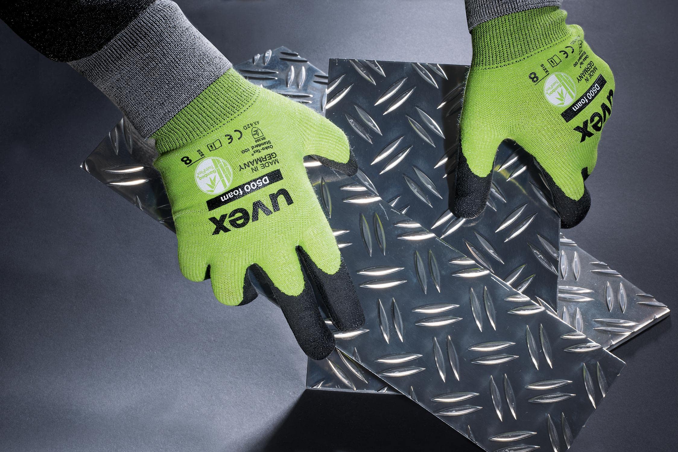 Guantes de protección de espuma Uvex D500 - Guantes de seguridad resistentes a cortes con revestimiento de agarre
