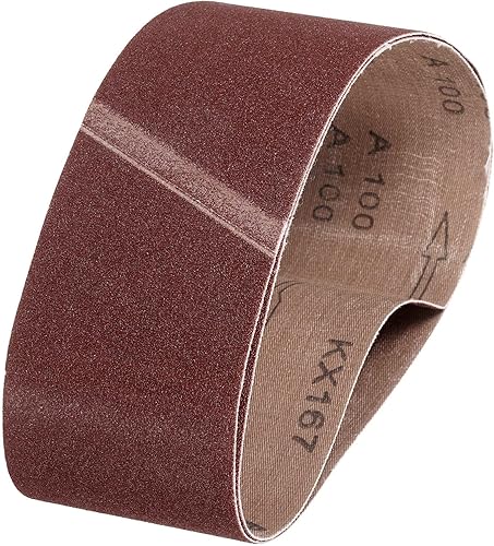 Miniatura 11 de HARFINGTON 3 correas de lijado de 18 pulgadas, 12 unidades de 60 granos de óxido de aluminio abrasivo de lijadora para carpintería, pulido de metal,