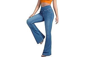 High Waisted Stretchy Crossfit Yoga Jeans for Women