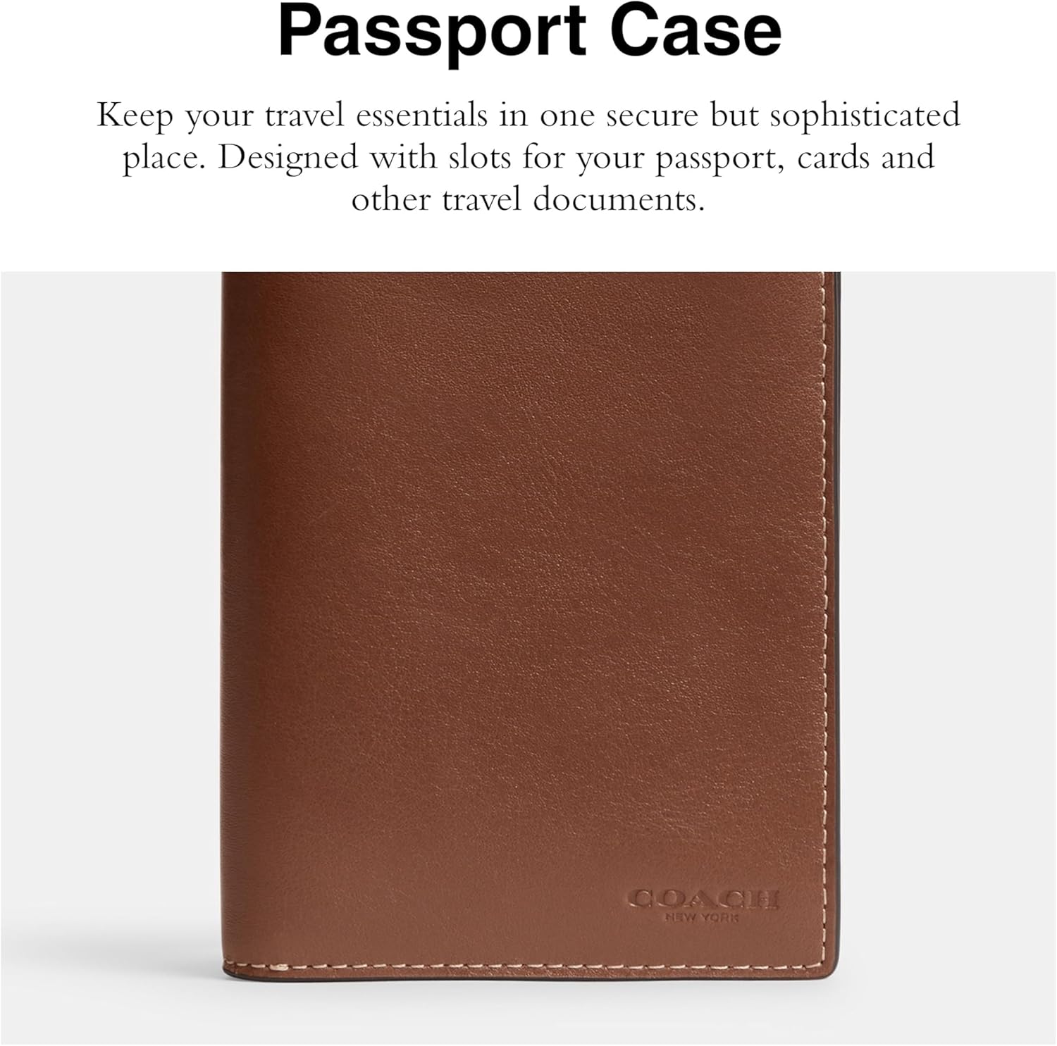 Passport Case in Natural Full-Grain Leather