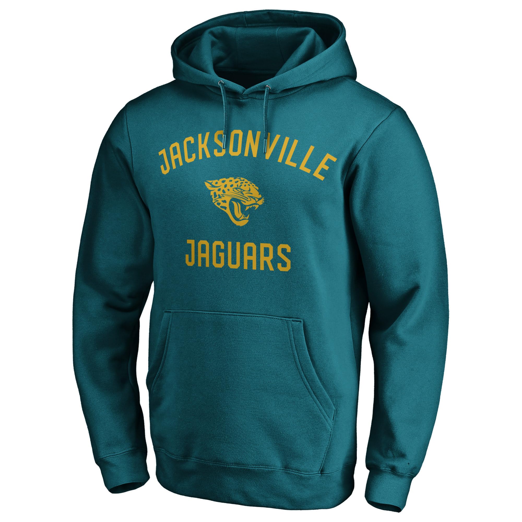 Fanatics Unisex Teal Nfl Jacksonville Jaguars Hoody Hooded Sweater Mono Team Arch Core Graphic Xl