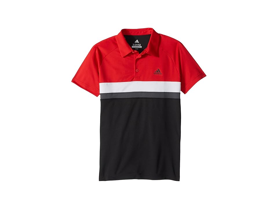 

adidas Kids Club Color Block Polo (Little Kids/Big Kids) (Black) Boy's Clothing
