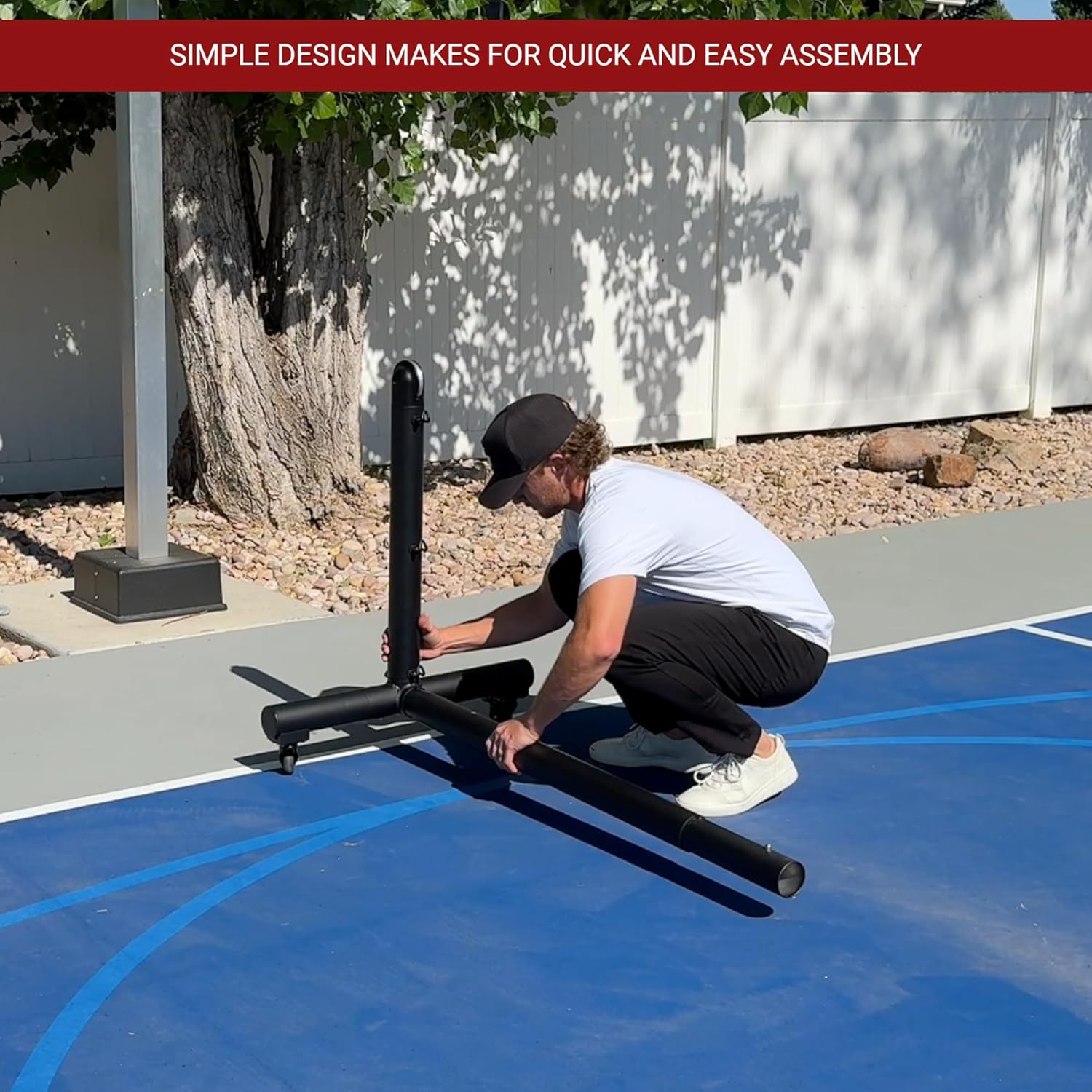 Dominator PRO Portable Pickleball Net - Heavy Duty USAPA Compliant Portable Regulation Pickleball Net - Indoor/Outdoor Aluminum Rust Proof Frame w/Adjustable Net Tension & Locking Wheels