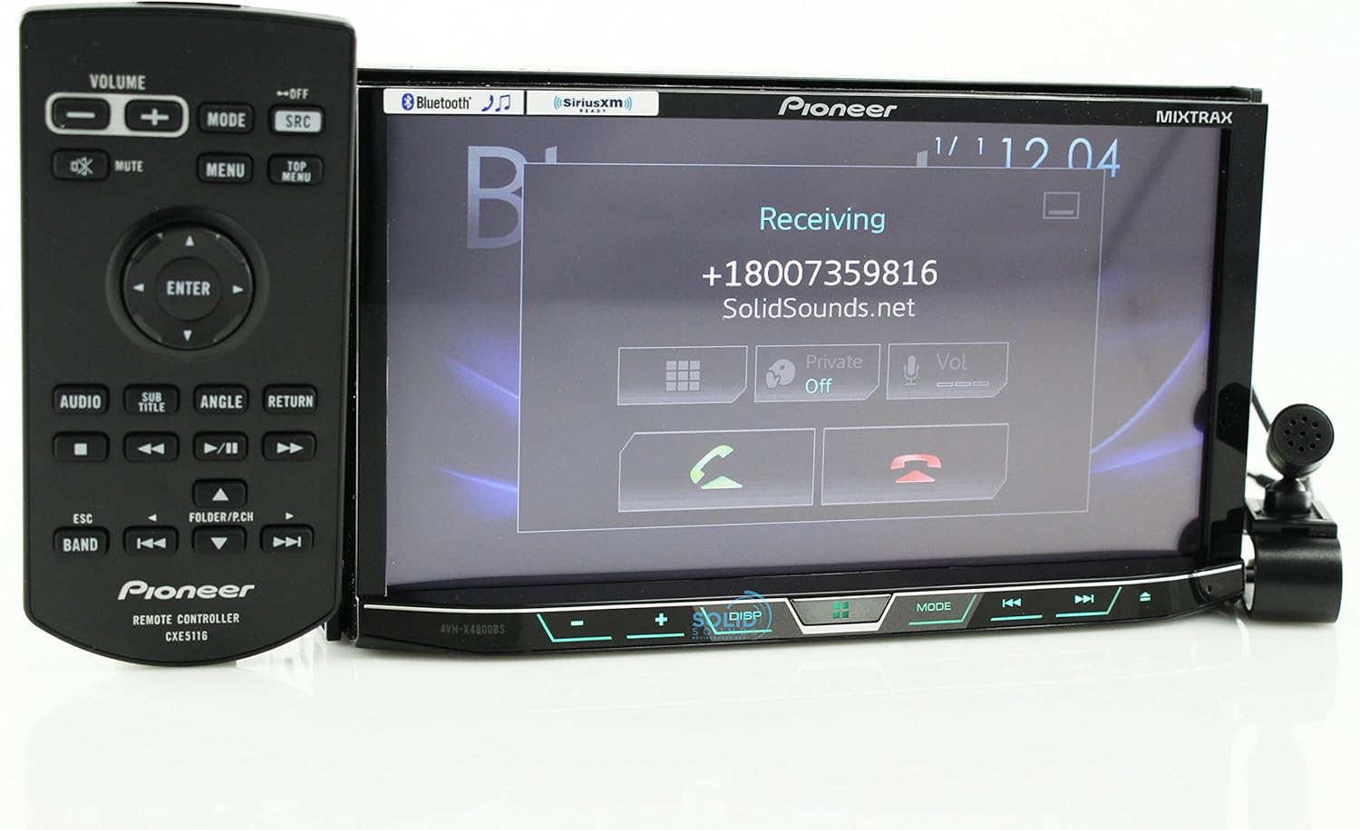 Pioneer AVH-X4800BS Bluetooth Call Screen