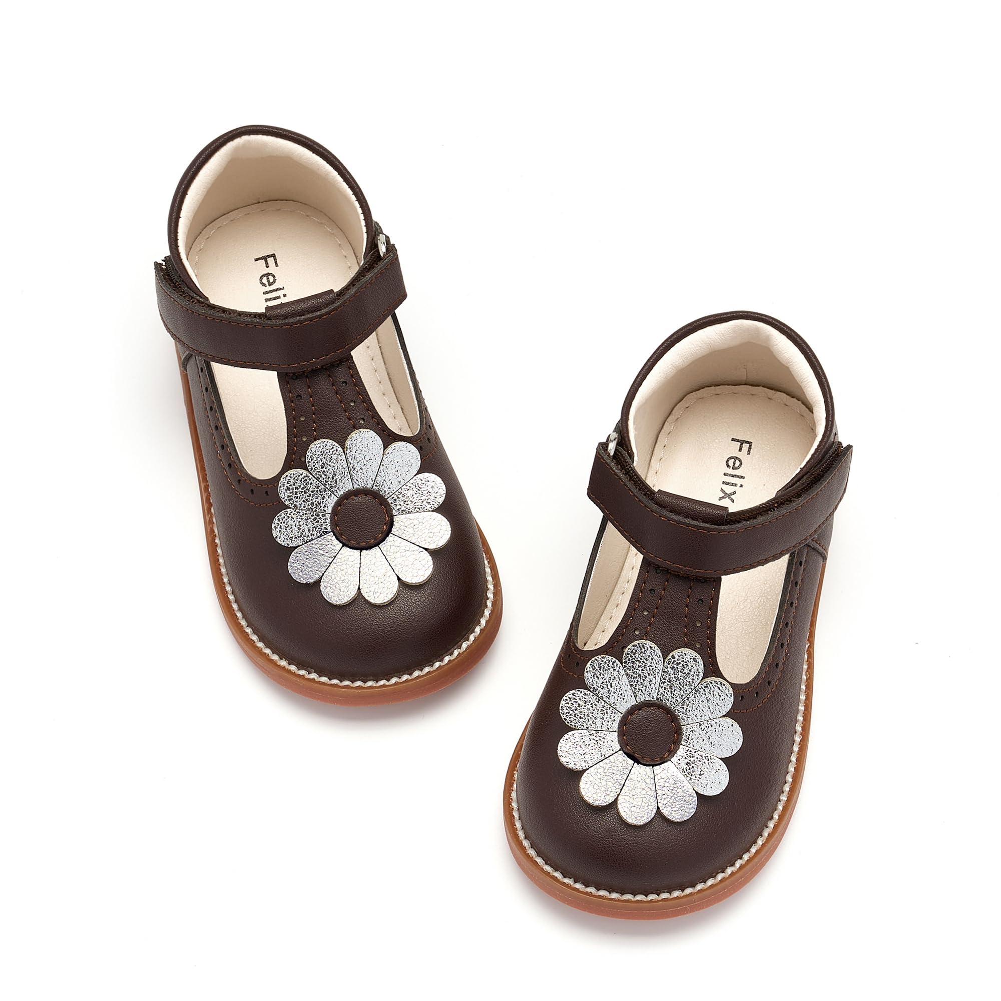 Felix &amp; Flora Toddler Little Girl Mary Jane Dress Shoes - Ballet Flats for Easter Flower Girl Party School Shoes.