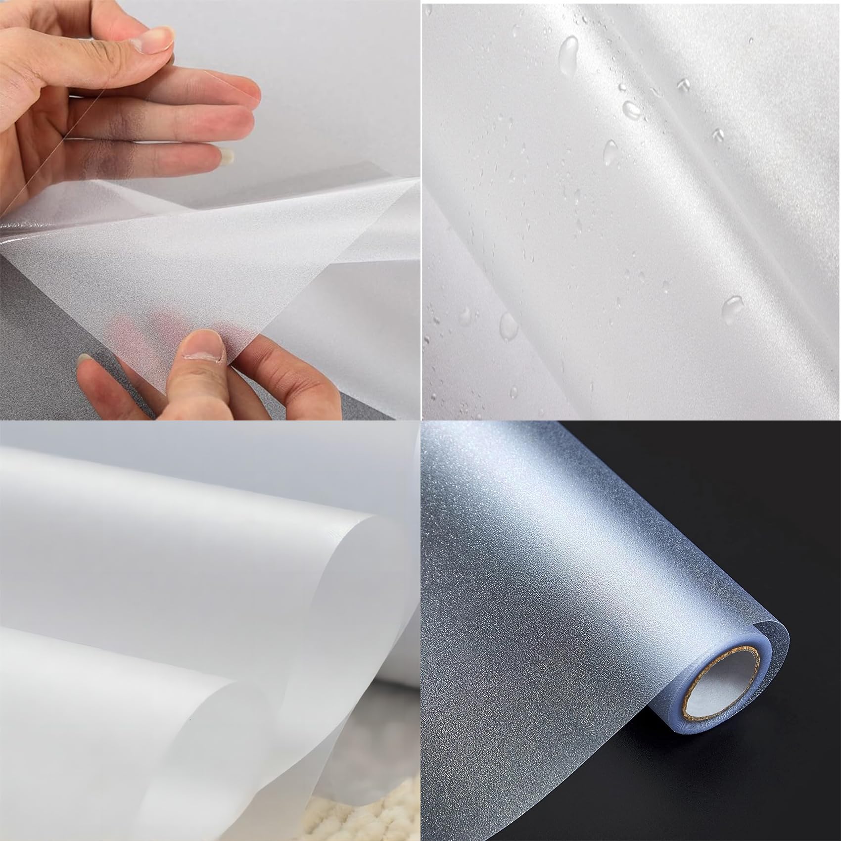 para Cristales Vinilo Adhesivo 80 x 180 cm, No Adhesiva, Esmerilado, Electrostática Protección contra, Vinilo Decorativo 3D para Ventana, para Dormitorio Oficinas, Mate Puro