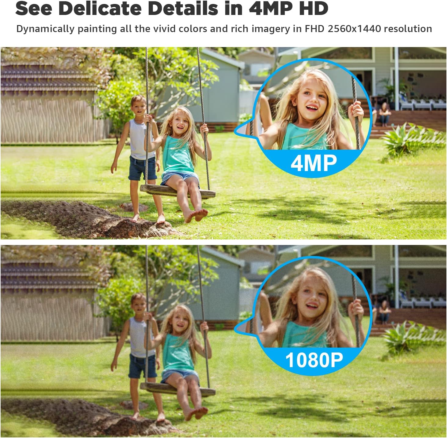 2K 4MP Outdoor Camera Wireless with Magnetic Mount, Battery-Powered Camera for Home Security with Color Night Vision, Motion Detection Alert, IP65 Waterproof, No Extra fee, Two-Way Audio, Easy Setup