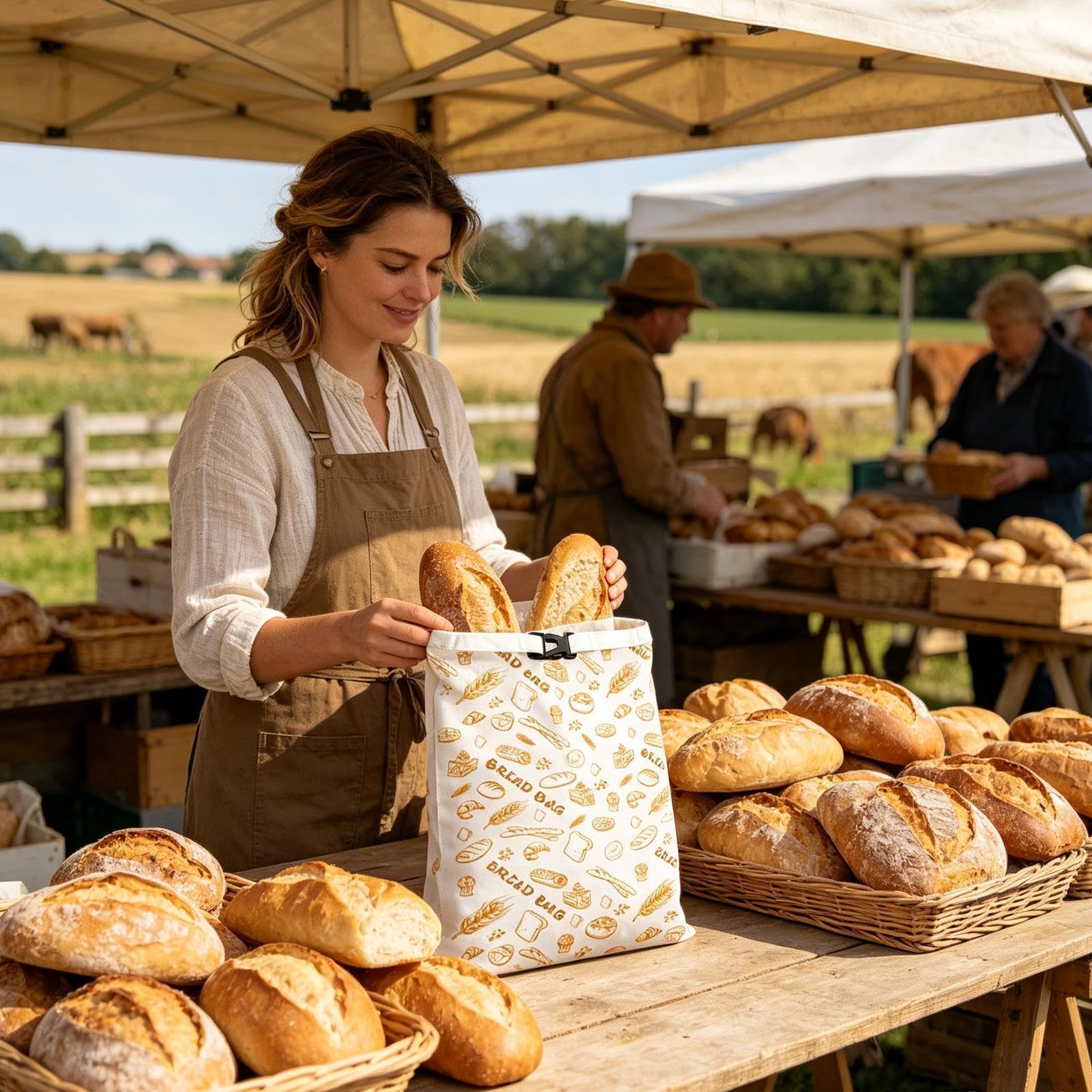 Sacchetti per Pane a Lievitazione Naturale 2 Pezzi Contenitore | Sacchetti Per Pane A Lievitazione Naturale Casa Cucina Quotidiana Cottura Conservazione Alimen
