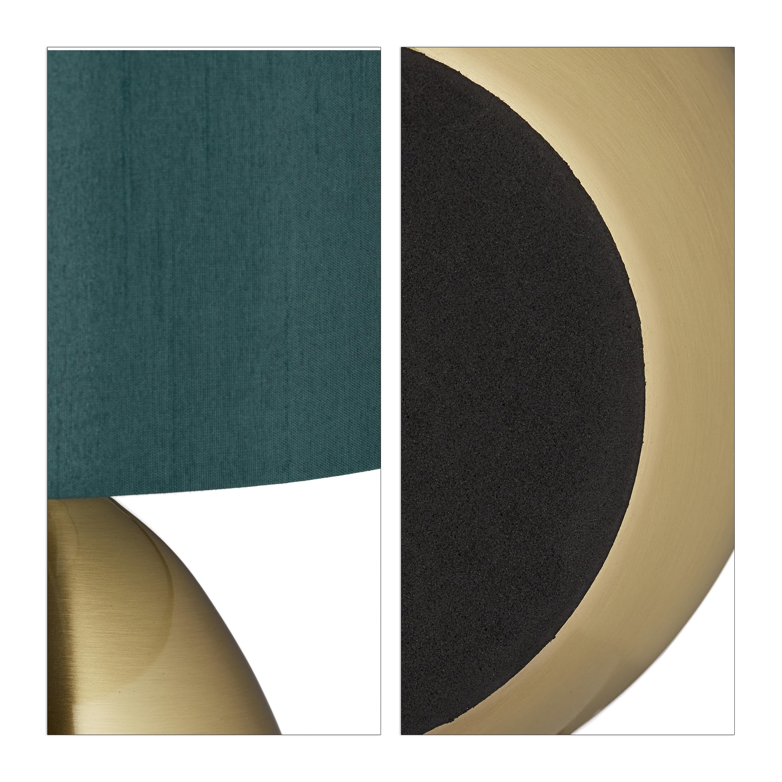 Relaxdays Lampada da Tavolo, Luce Indiretta con Funzione Touch, Abat Jour con Paralume, HxD 34x18 cm, Dorato Verde Scuro
