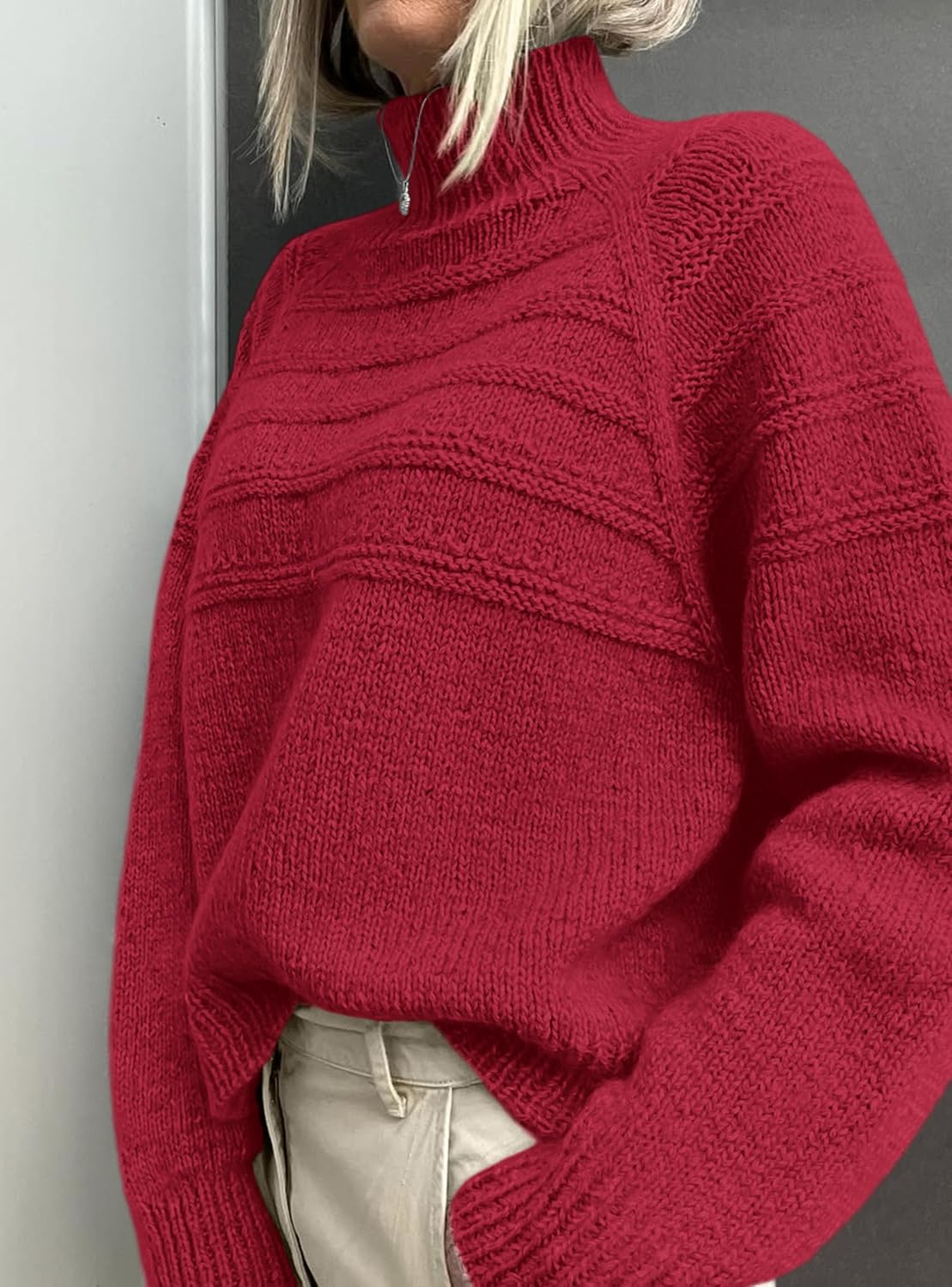 PRETTYGARDEN Women's Turtleneck Sweaters 2026 Fall Chunky Knit Pullover Long Sleeve Jumper Tops Trendy Winter Clothes - Image 3